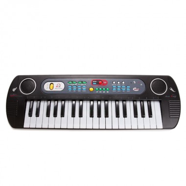 Детский синтезатор Electronic Keyboard пианино с микрофоном Metr MQ-3783 черный