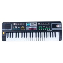 Детский синтезатор Electronic Keyboard пианино с микрофоном Metr MQ-4400 черный