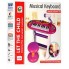 Детский синтезатор на ножках с микрофонном и стульчиком Limo Toy Z383, пианино, розовый
