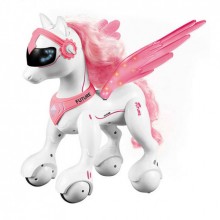 Робот лошадка на радиоуправлении с пультом для девочки Riley A009 бело розовый