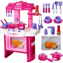 Игровой набор для девочки детская  кухня KITCHEN  008-26 розовый 
