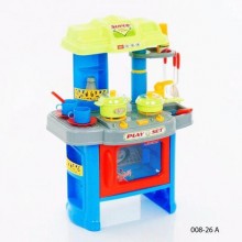 Игровой набор для девочки детская  кухня KITCHEN  008-26 голубой