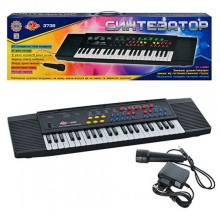 Многофункциональное пианино-синтезатор с микрофоном Metr SK-3738 черный 