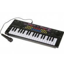 Детский синтезатор Electronic Keyboard пианино с микрофоном TL-3769 черный