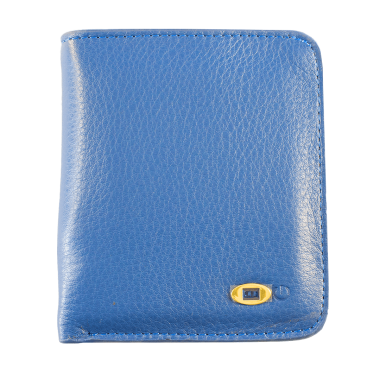 Умный кошелек Антивор с Bluetooth и RFID защитой Натуральная кожа 11х9.5 см Синий