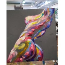Картина маслом "Сочный силуэт" холст лен 80*80см от Анны Журило