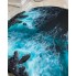 Картина эпоксидной смолой " Часы Изумрудно-бирюзовое море " 50см 