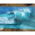 Картина маслом "Волна морская" холст торцевой лен 100*60см 