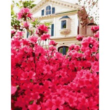 Картины по номерам - Дом в цветах GX30186, цветы