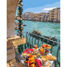 Картины по номерам - Завтрак в Венеции PGX29701, пейзаж