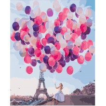 Картина по номерам - Париж в шарах GX24910, пейзаж