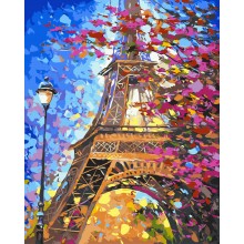 Картина по номерам - Парижский пейзаж GX9886 пейзаж, цветы