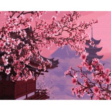 Картина по номерам - Сакура в Японии GX4748, цветы