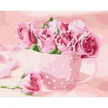 Картины по номерам - Чайные розы (КНО2923)  , цветы