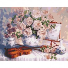 Картины по номерам - Пурпурные розы (КНО5518) , цветы