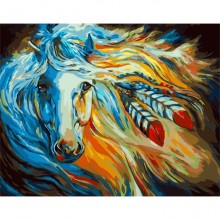 Картины по номерам - Непокорная Галия (КНО4014) , лошадь
