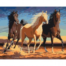 Картины по номерам - Табун 2 (КНО4029), лошади