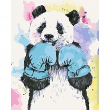 Картины по номерам - Первый раунд (КНО4138) , панда