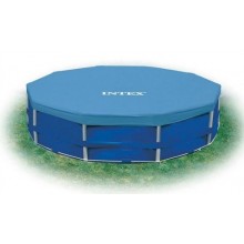 Защитный тент Intex для каркасного бассейна (28031) 366 см круглый синий