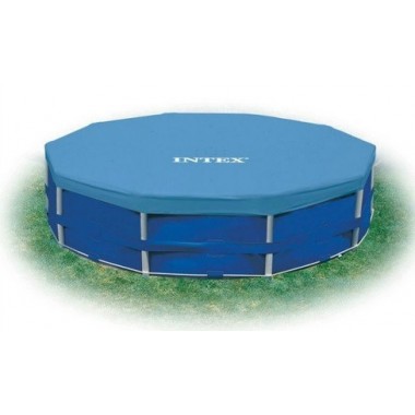 Защитный тент Intex для каркасного бассейна (28031) 366 см круглый синий
