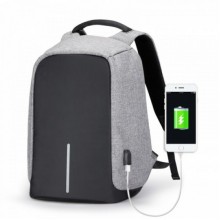 Рюкзак антивор XD Design Bobby 15,6 с защитой, с USB, Серый