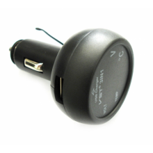 Автомобильный термометр-вольтметр с USB VST 706 черный