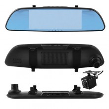 Автомобильный видеорегистратор-зеркало ZHAR 701 с двумя камерами 7'' 1080P Full HD