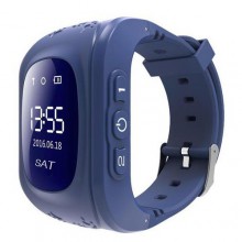 Детские смарт телефон-часы с GPS трекером GW300 (Q50) темно-синие