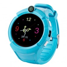 Детские умные часы-телефон Smart Baby Watch Q360 с GPS + камера Голубые