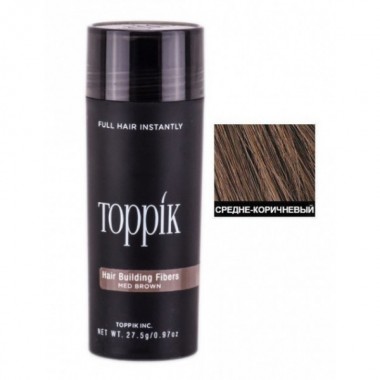 Загуститель для волос Toppik Hair Building Fibers (medium brown) каштановый