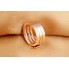 Кольцо Zha "Клевер" размер 8 розовое золото 3 кольца
