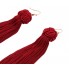 Женские длинные серьги-кисти Saint Laurent красные