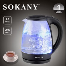 Электрический чайник Sokany SK-601 черный стекло