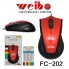 Компьютерная мышь Weibo FC-202 красный с черным