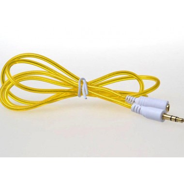 Кабель удлинитель Audio Jack 3.5M/3.5F желтый