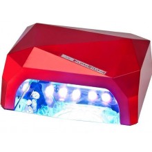 Лампа для ногтей многогранник 36Вт CCFL (UV)+LED красная