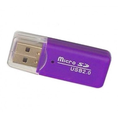 MicroSD card reader адаптер для USB Фиолетовый