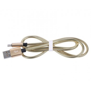 Кабель micro USB металл Cable metal X45 золотистый