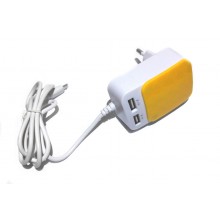 Зарядное устройство Original 3.4A USBx2 белое с желтым
