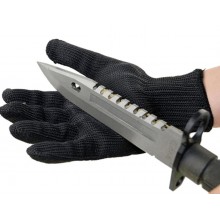 Кевларовые перчатки против ножа черные
