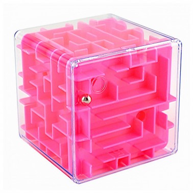 3D-головоломка "Куб" трехмерный лабиринт розовый