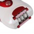 Эпилятор пемза универсальный Gemei GM-2118 2в1, белый с красным