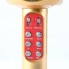 Беспроводной микрофон-караоке Wster Tofu WS-1816 с подсветкой Золотой