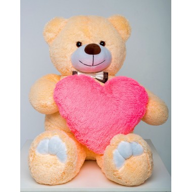 Мишка с сердцем Mister Medved Бежевый 130 см