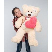 Плюшевый мишка с сердцем Mister Medved Латки Бежевый 100 см Плюшевый мишка с сердцем Mister Medved Латки Бежевый 100 см
