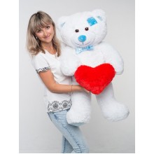 Плюшевый мишка с сердцем Mister Medved Латки Белый 100 см Плюшевый мишка с сердцем Mister Medved Латки Белый 100 см