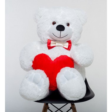 Мишка с сердцем Mister Medved Белый 110 см