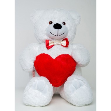 Мишка с сердцем Mister Medved Белый 85 см