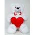 Мишка с сердцем Mister Medved Белый 85 см