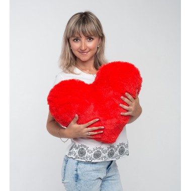 Плюшевая игрушка Mister Medved Подушка-сердце Красная 50 см